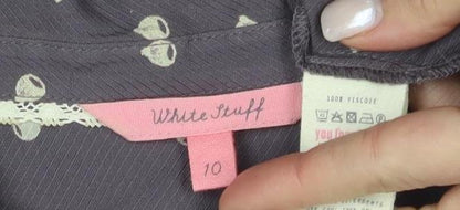Womens UK Size 10 White Stuff Purple  Button-Up