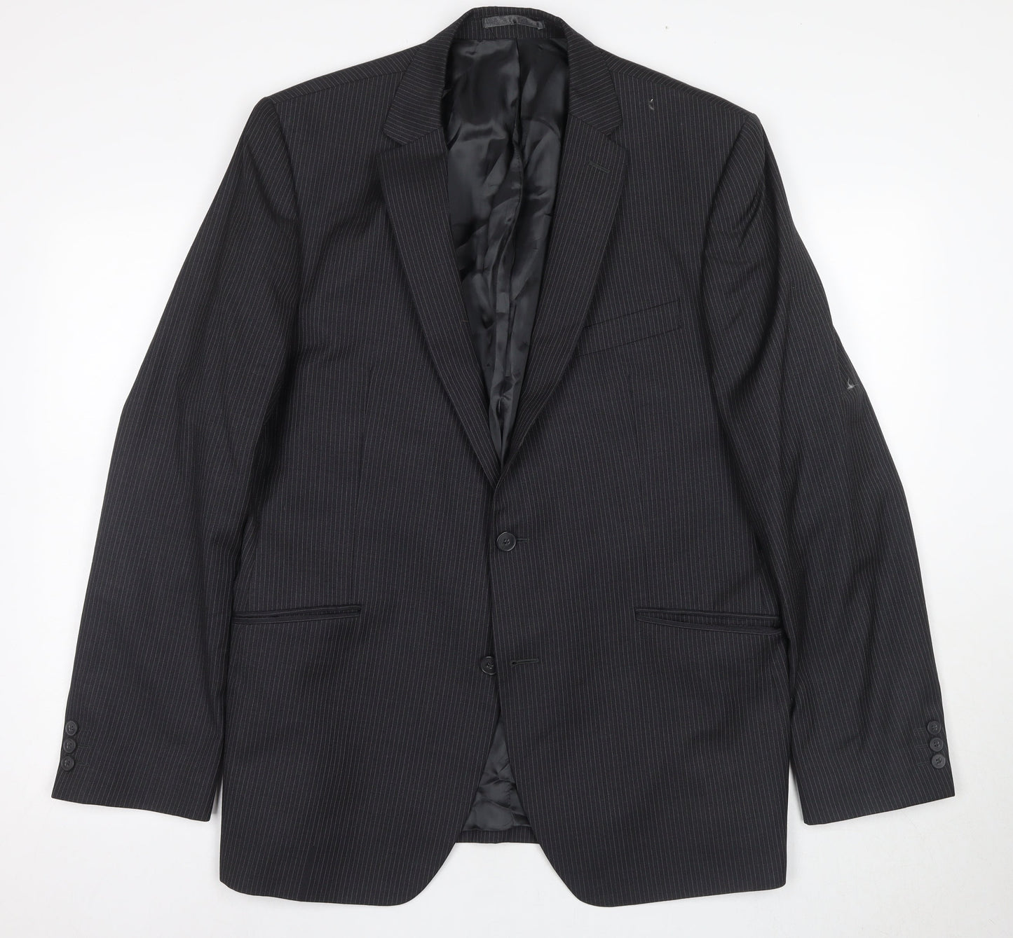 Mens UK Size 44 Jeff Banks Regular Black Suit Jacket