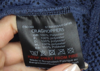 Mens UK Size M Craghoppers Blue 1/2 Zip Hoodie