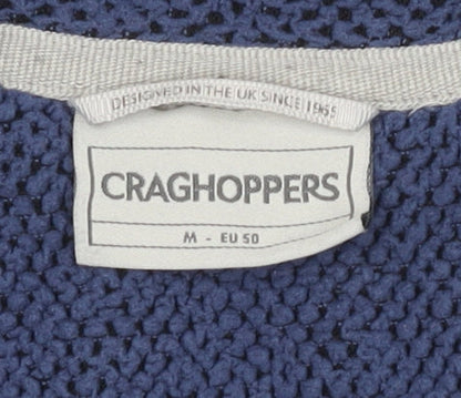 Mens UK Size M Craghoppers Blue 1/2 Zip Hoodie