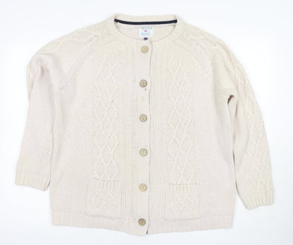 Country Rose Ivory Cable-Knit Cardigan XL