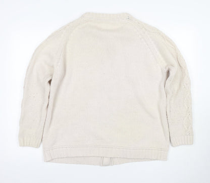 Country Rose Ivory Cable-Knit Cardigan XL