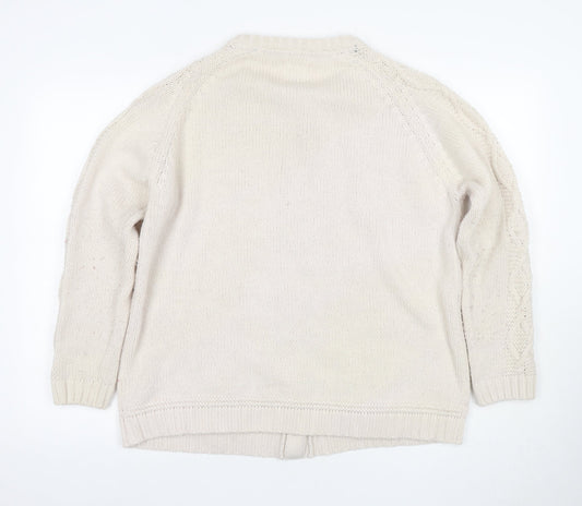 Country Rose Ivory Cable-Knit Cardigan XL