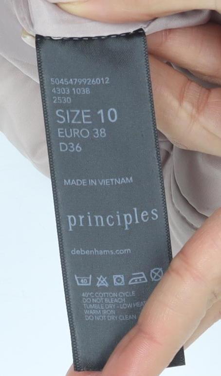 Principles Women's Beige Quilted Jacket Size 10