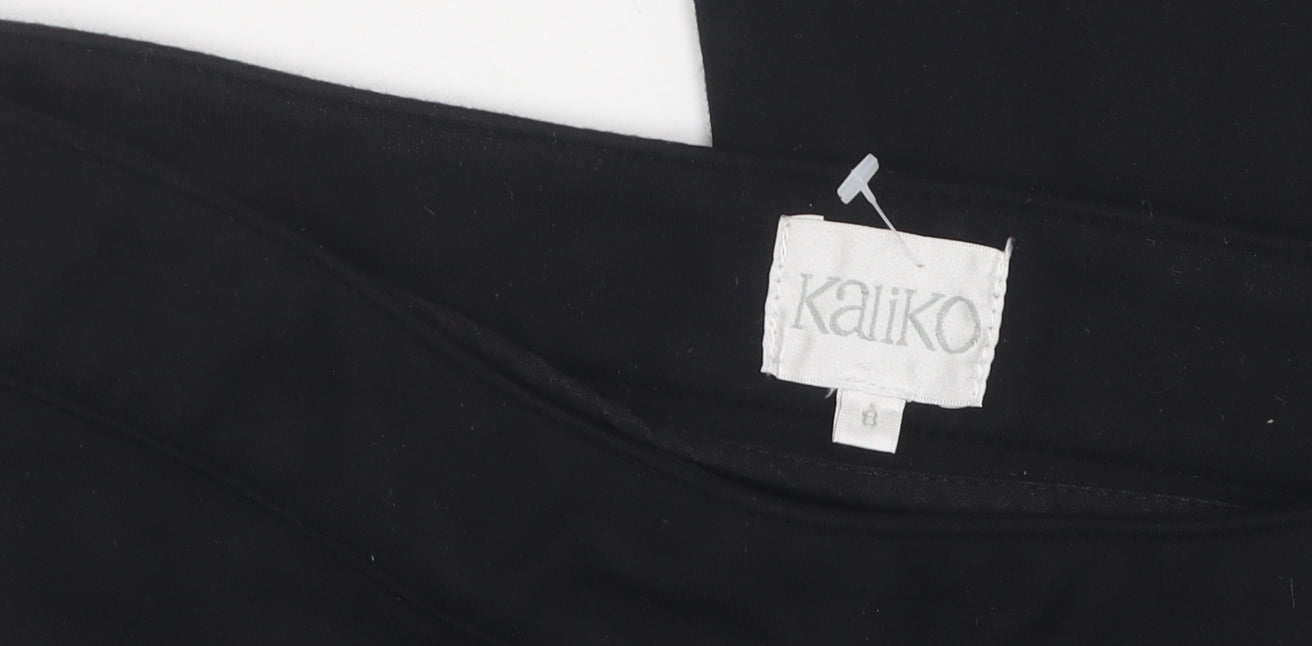 Kaliko Women's Black Cotton Blend Leggings Size 8