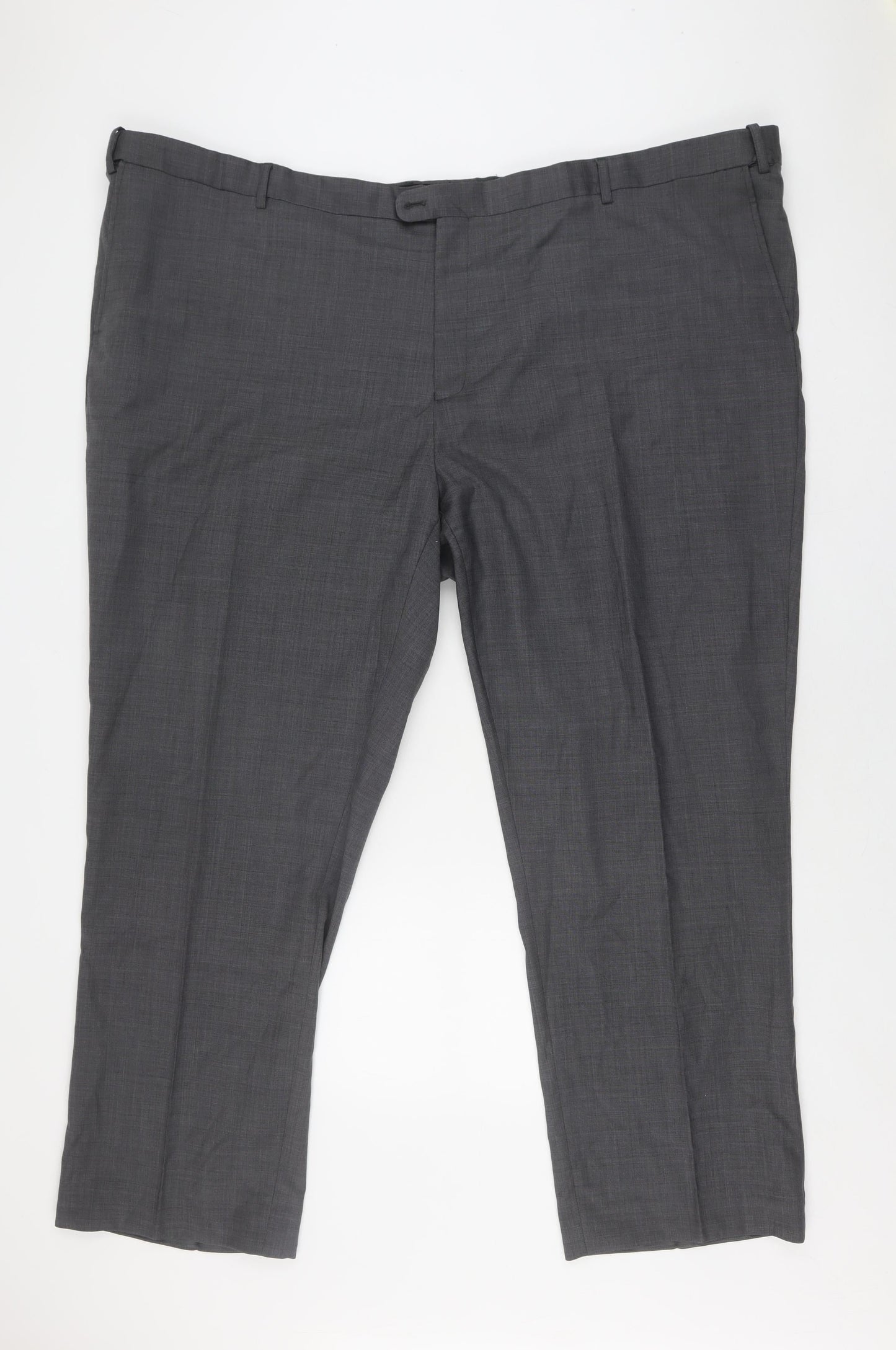 Skopes Men's Grey Classic Fit Dress Pants