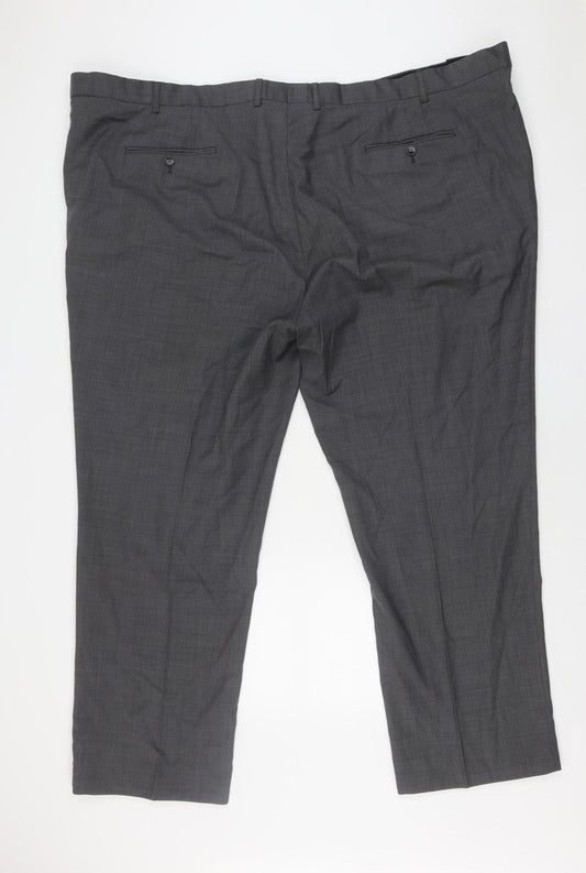 Skopes Men's Grey Classic Fit Dress Pants