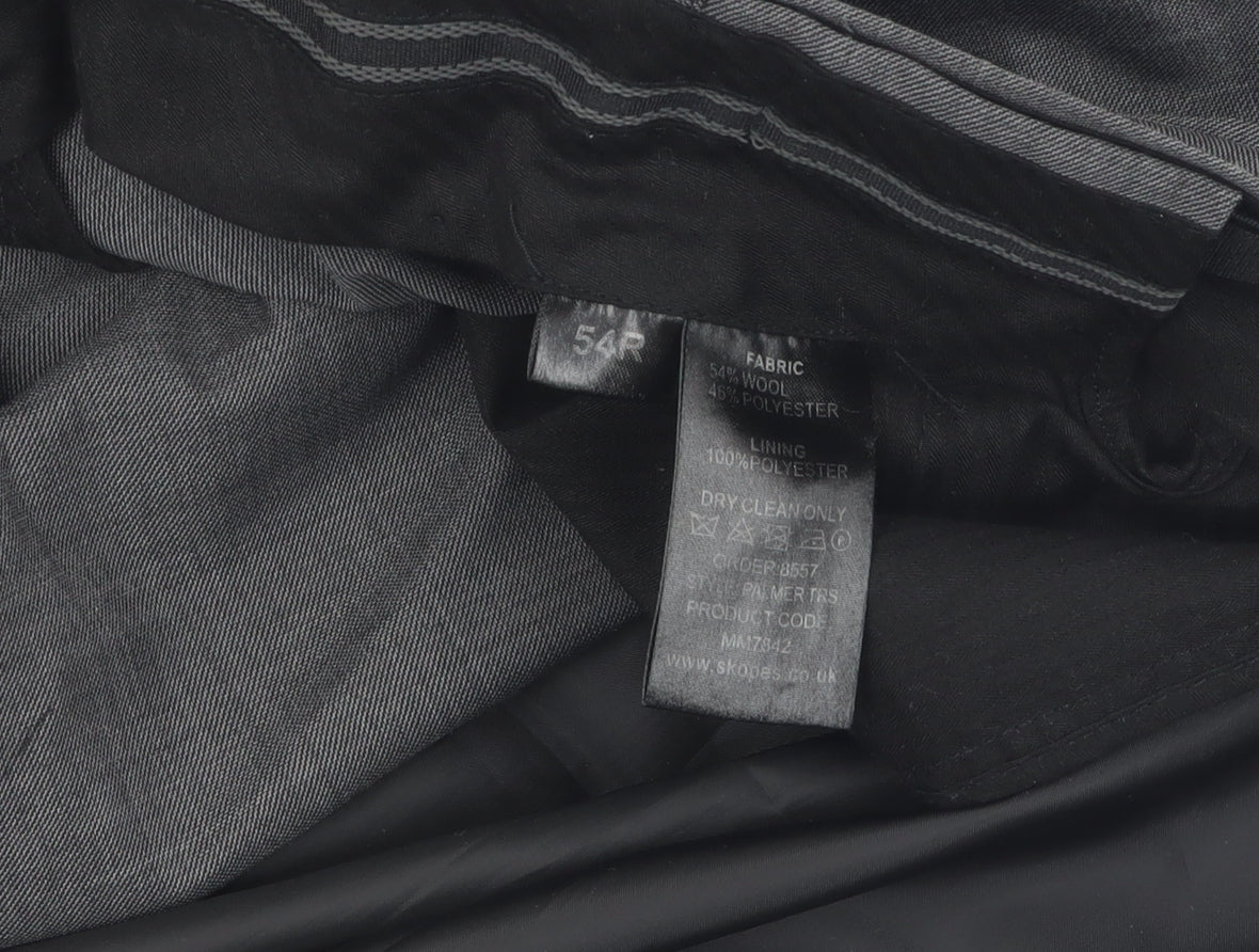 Skopes Men's Grey Classic Fit Dress Pants