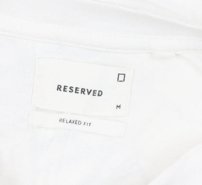 Reserved Mens White Graphic Relaxed Fit T-Shirt M