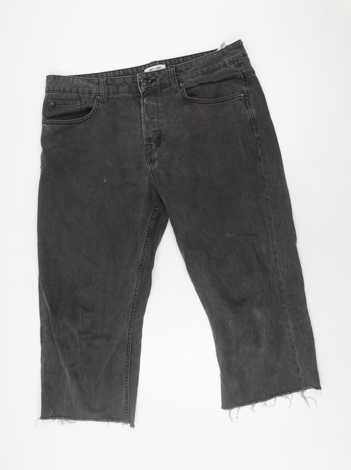 Mens UK Size 36 ONLY & SONS   Black Jeans