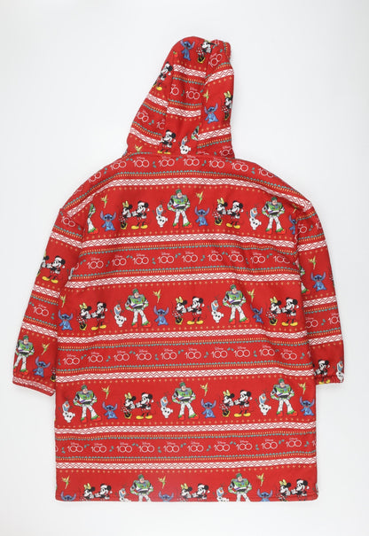 Disney Boys Hooded 100 Polyester Red Robe 11-12 Years