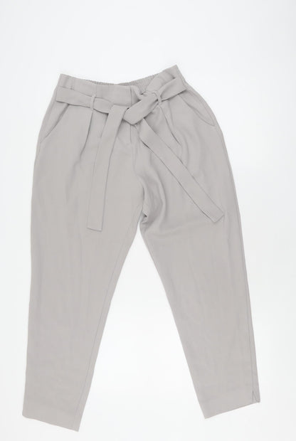 River Island Women's Grey Belted Trousers Size 10