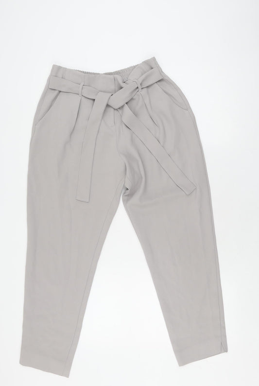 River Island Women's Grey Belted Trousers Size 10