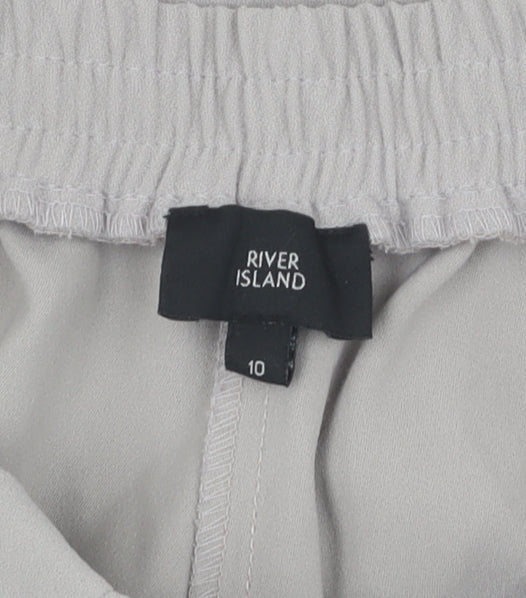 River Island Women's Grey Belted Trousers Size 10