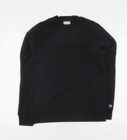 Mens UK Size S Champion Black Pullover Sweatshirt