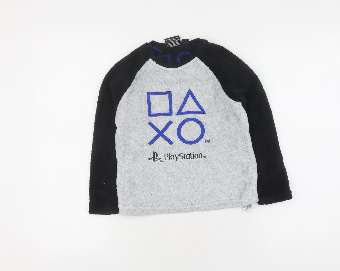 PlayStation Boys Grey Black Fleece Pyjama Top 6-7 Years