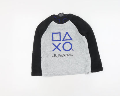 PlayStation Boys Grey Black Fleece Pyjama Top 6-7 Years