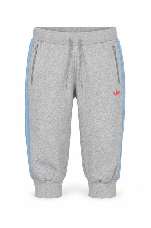 Front view of Adidas boys’' grey jogger trousers -, size 12, perfect for casual wear