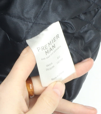 Mens UK Size 2XL Premier Man Black Parka Coat