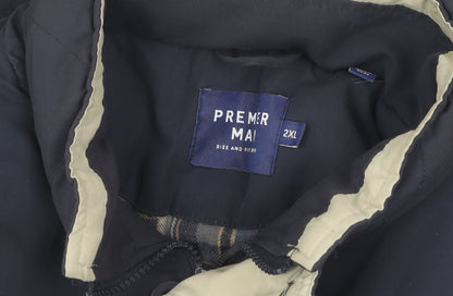 Mens UK Size 2XL Premier Man Black Parka Coat