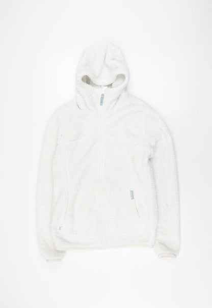 Womens UK Size 2 DECATHLON White Hooded Jacket