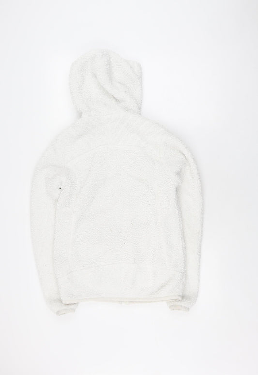 Decathlon Women's White Hooded Fleece Jacket Size 2