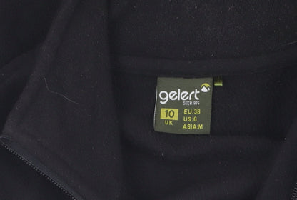 Gelert Women's Black Fleece Jacket Size 10 Full Zip