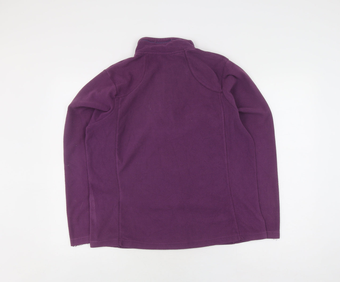 Craghoppers Women Purple Pullover Hoodie UK 12 1/2 Zip Polyester