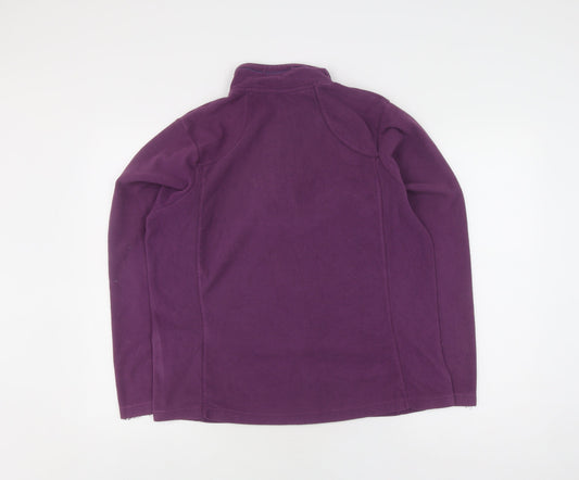 Craghoppers Women Purple Pullover Hoodie UK 12 1/2 Zip Polyester