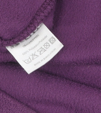 Craghoppers Women Purple Pullover Hoodie UK 12 1/2 Zip Polyester