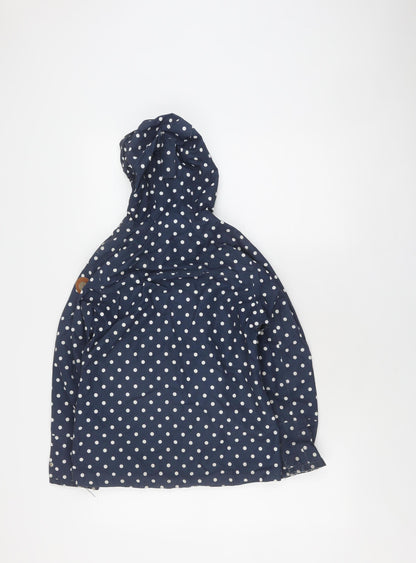 Gelert Girls Blue Polka Dot Rain Coat 11-12 Years Hooded