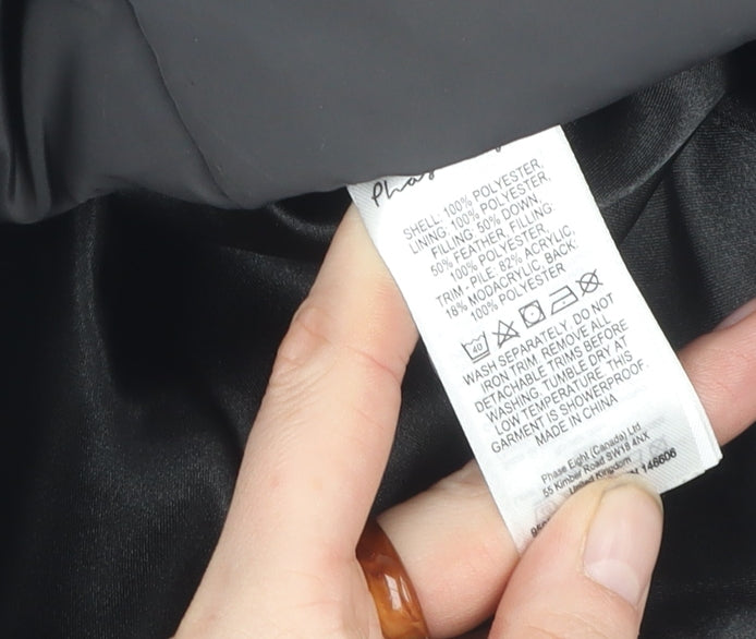 Phase Eight Women's Black Puffer Jacket Size 8