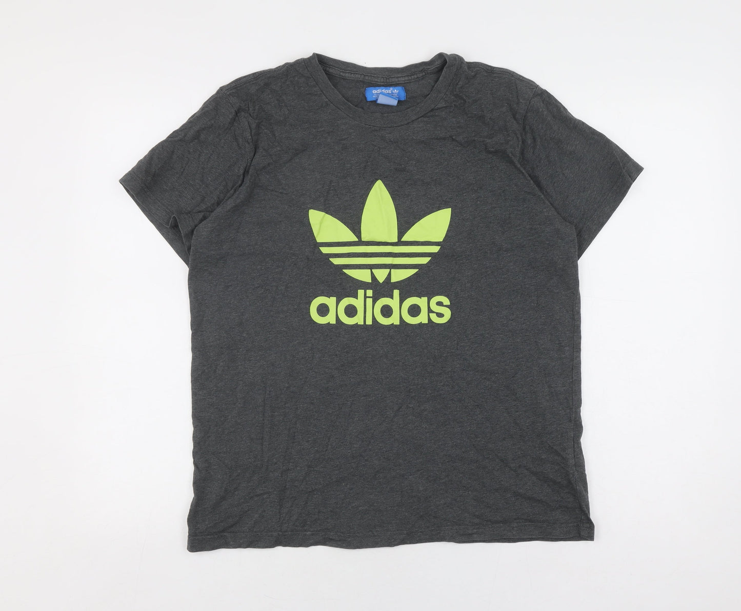 Adidas Men's Grey Graphic Logo T-Shirt Size M