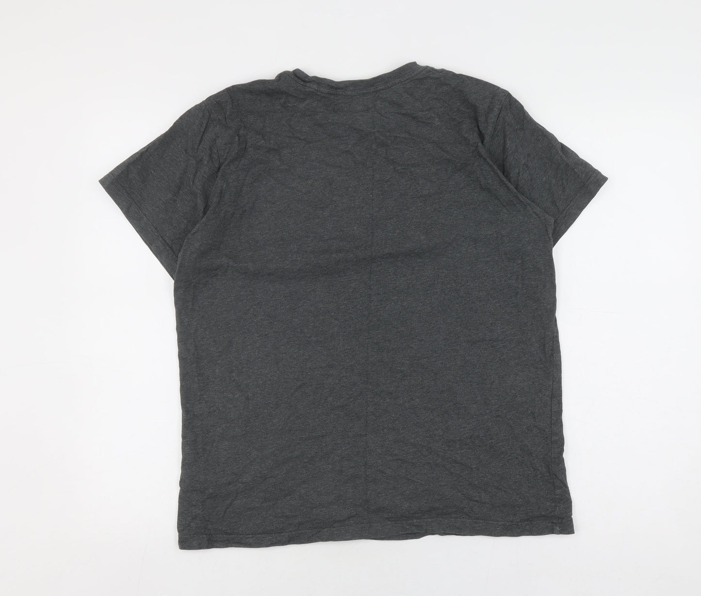 Adidas Men's Grey Graphic Logo T-Shirt Size M