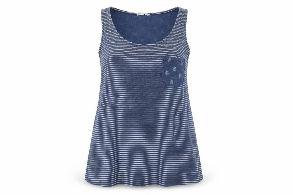 Womens UK Size 14 Falmer Heritage Blue Basic Tank