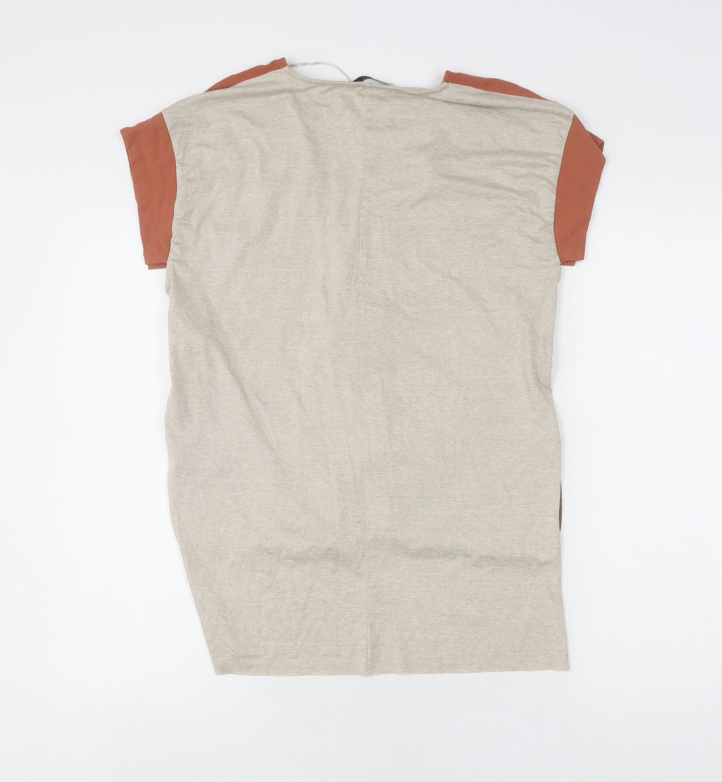 Zara Women's Multicoloured V-Neck T-Shirt, M, Casual Summer Style
