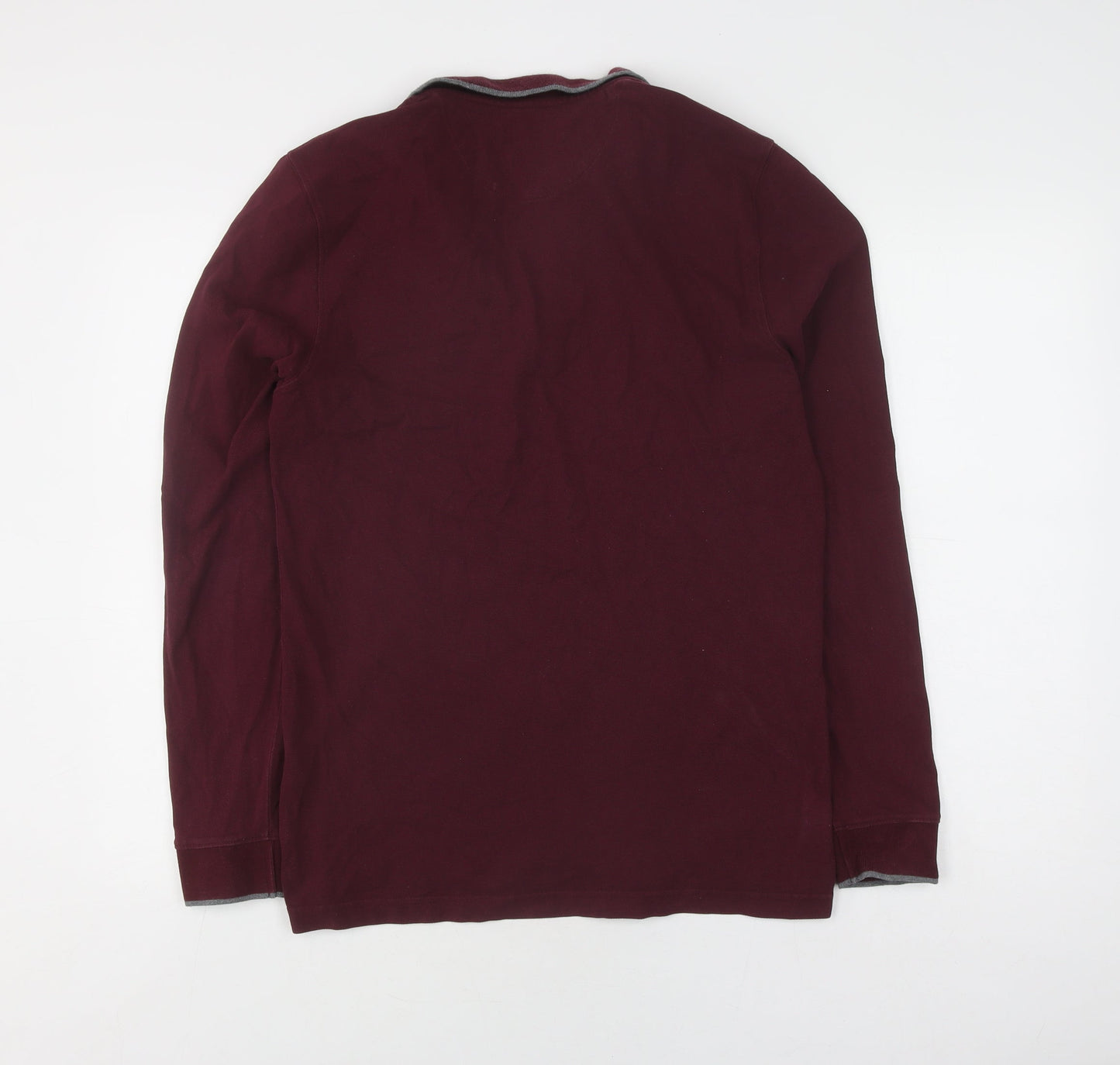 Unisex Adults UK Size L Massimo Dutti Red Basic Polo