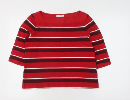 Womens UK Size 14 Marks and Spencer Red Classic T-Shirt