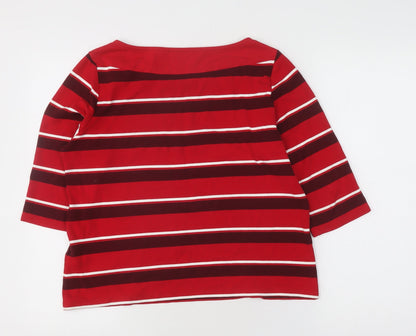 Womens UK Size 14 Marks and Spencer Red Classic T-Shirt