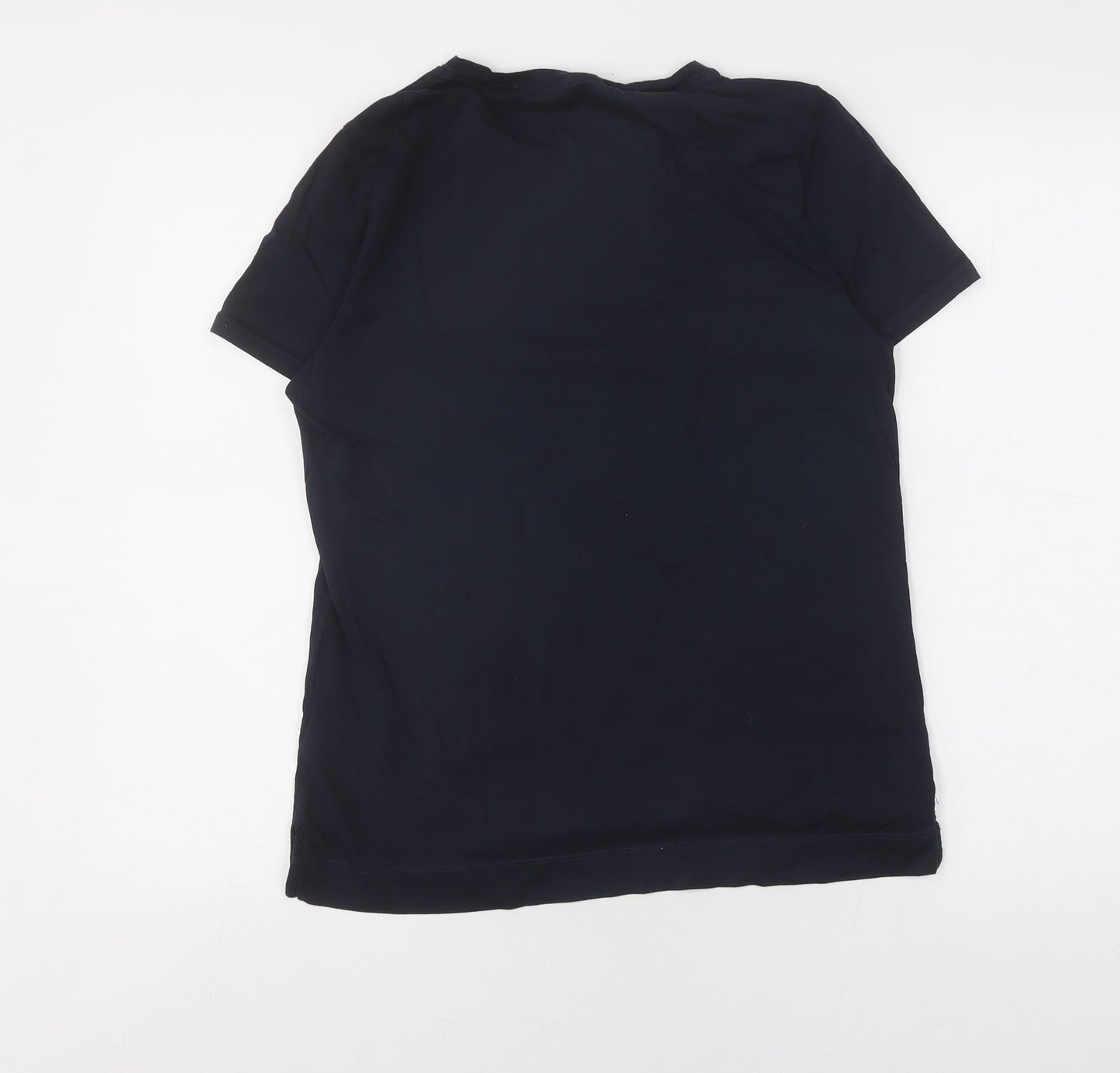 Womens UK Size M Tommy Hilfiger Black Basic T-Shirt