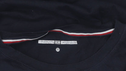 Womens UK Size M Tommy Hilfiger Black Basic T-Shirt