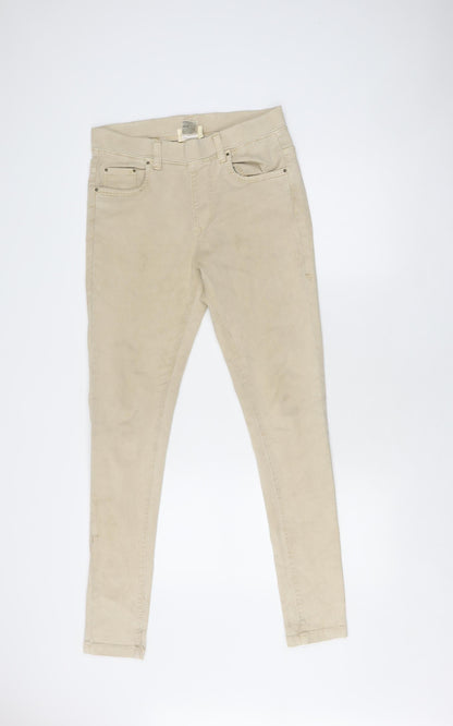 Catch Me Women's Beige Skinny Jeans, Size L