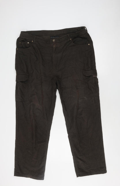 Pegasus Men's Brown Cargo Trousers Size 36