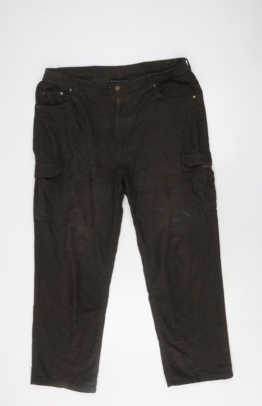 Pegasus Men's Brown Cargo Trousers Size 36