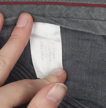 Simon Taylor Grey Corduroy Men's Trousers 36W 27L