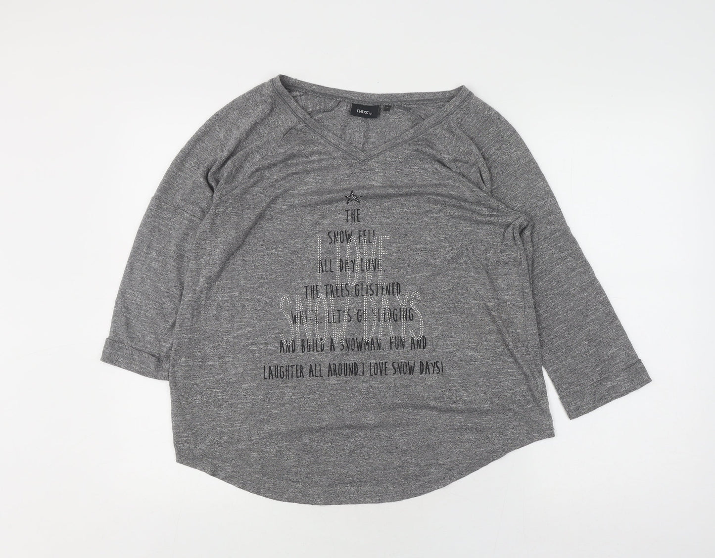 Womens UK Size 12 NEXT Grey  T-Shirt