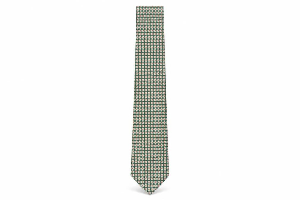 Dunn & Co Green Geometric Men's Polyester Tie