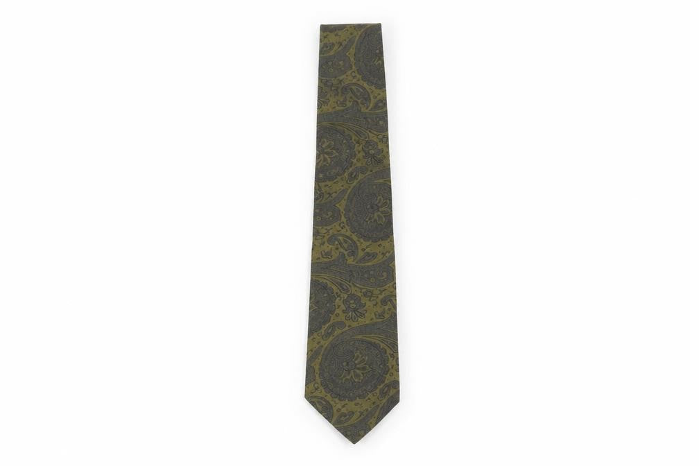 Mens Paul Costelloe Green Paisley 55% Silk 45% Viscose  Tie