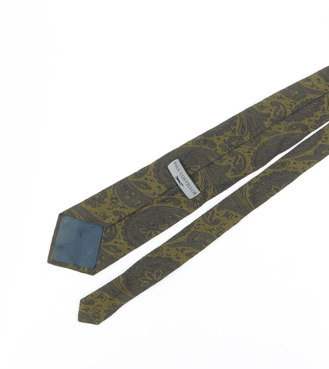 Paul Costelloe Men’s Green Paisley Tie - Silk Blend