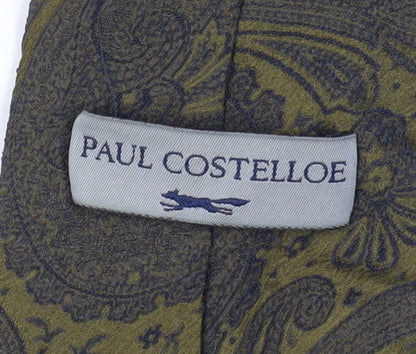 Paul Costelloe Men’s Green Paisley Tie - Silk Blend